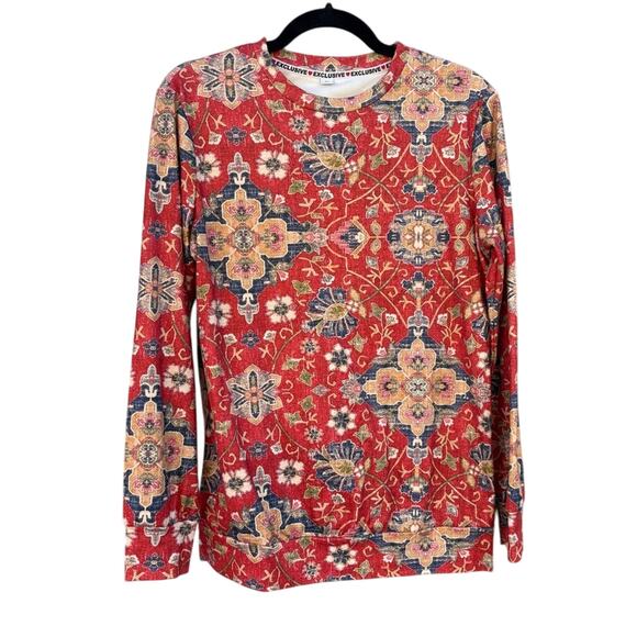 Exclusive bohemian patterned long sleeve shirt, women’s medium - Picture 1 of 5